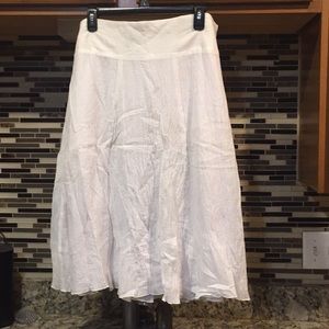 Women’s Calf Length White Skirt - Size XL